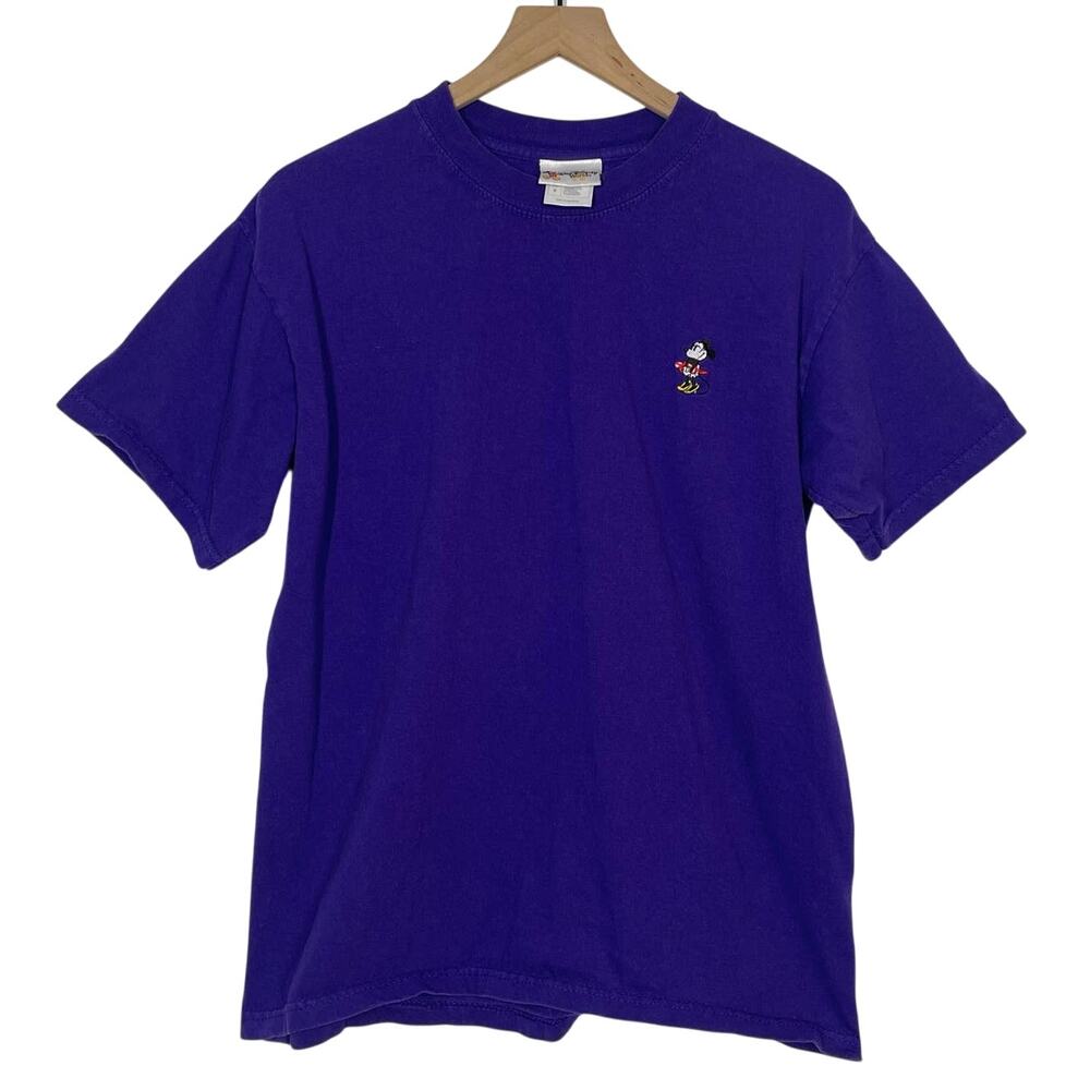 Vintage Disney World T-Shirt Small Purple Minnie Mouse Embroidered Top‎ Kidcore